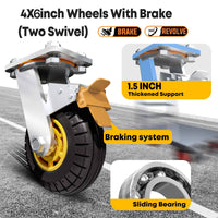 1000KG Capacity Heavy Duty Foldable Platform Truck Flatbed Push Cart Steel Dolly Trolley Cart Brake Kings Warehouse 