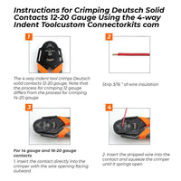 1000PCS Deutsch DT Connector Plug Kit With Genuine Deutsch Crimp Tool Auto Marine Kings Warehouse 