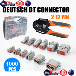1000PCS Deutsch DT Connector Plug Kit With Genuine Deutsch Crimp Tool Auto Marine Kings Warehouse 