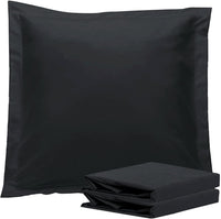 1000TC Premium Ultra Soft European Pillowcases 2-Pack Black Kings Warehouse 