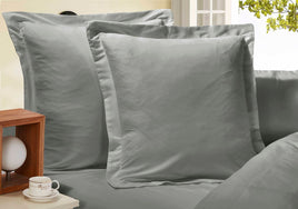 1000TC Premium Ultra Soft European Pillowcases 2-Pack Grey Kings Warehouse 