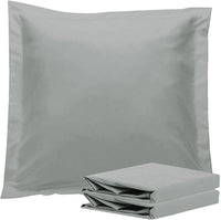 1000TC Premium Ultra Soft European Pillowcases 2-Pack Grey Kings Warehouse 