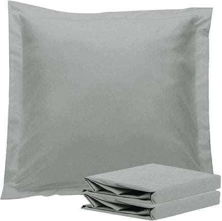 1000TC Premium Ultra Soft European Pillowcases 2-Pack Grey Kings Warehouse 