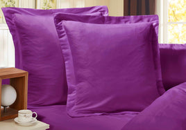 1000TC Premium Ultra Soft European Pillowcases 2-Pack Purple Kings Warehouse 