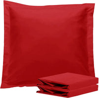 1000TC Premium Ultra Soft European Pillowcases 2-Pack Red Kings Warehouse 