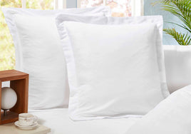 1000TC Premium Ultra Soft European Pillowcases 2-Pack White Kings Warehouse 