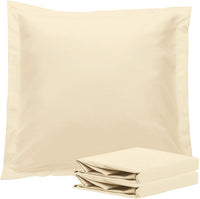 1000TC Premium Ultra Soft European Pillowcases 2-Pack Yellow Cream Kings Warehouse 