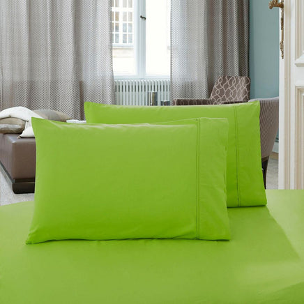 1000TC Premium Ultra Soft King size Pillowcases 2-Pack - Green Kings Warehouse 