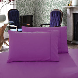1000TC Premium Ultra Soft King size Pillowcases 2-Pack - Purple Kings Warehouse 