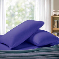 1000TC Premium Ultra Soft King size Pillowcases 2-Pack - Royal Blue Kings Warehouse 