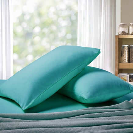 1000TC Premium Ultra Soft King size Pillowcases 2-Pack - Teal Kings Warehouse 