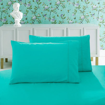 1000TC Premium Ultra Soft King size Pillowcases 2-Pack - Teal Kings Warehouse 