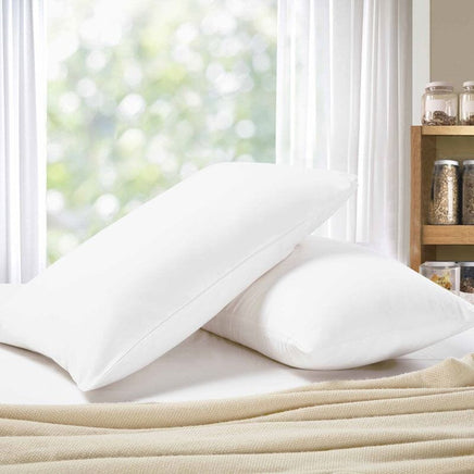 1000TC Premium Ultra Soft King size Pillowcases 2-Pack - White Kings Warehouse 