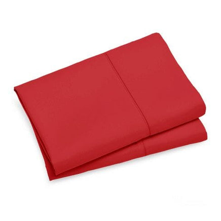 1000TC Premium Ultra Soft Queen size Pillowcases 2-Pack - Red Kings Warehouse 