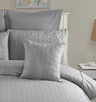1000TC Premium Ultra Soft Seersucker Cushion Covers - 2 Pack - Grey Kings Warehouse 