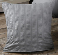 1000TC Premium Ultra Soft Seersucker Cushion Covers - 2 Pack - Grey Kings Warehouse 