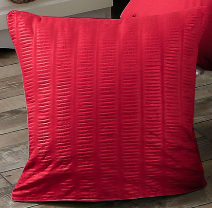 1000TC Premium Ultra Soft Seersucker Cushion Covers - 2 Pack - Red Kings Warehouse 