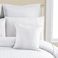 1000TC Premium Ultra Soft Seersucker Cushion Covers - 2 Pack - White Kings Warehouse 
