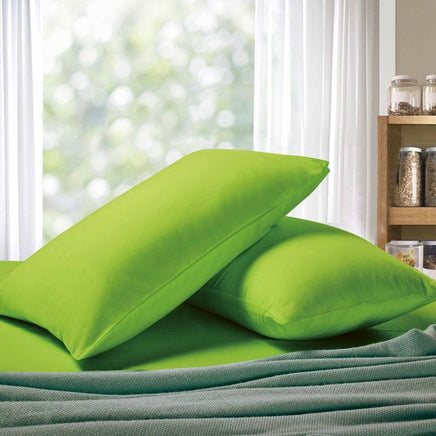 1000TC Premium Ultra Soft Standrad size Pillowcases 2-Pack - Green Kings Warehouse 