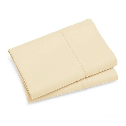 1000TC Premium Ultra Soft Standrad size Pillowcases 2-Pack - Yellow Cream Kings Warehouse 