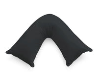 1000TC Premium Ultra Soft V SHAPE Pillowcase - Black Kings Warehouse 