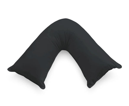 1000TC Premium Ultra Soft V SHAPE Pillowcase - Black Kings Warehouse 
