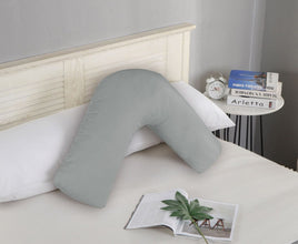 1000TC Premium Ultra Soft V SHAPE Pillowcase - Grey Kings Warehouse 
