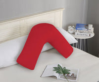 1000TC Premium Ultra Soft V SHAPE Pillowcase - Red Kings Warehouse 