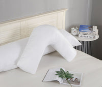 1000TC Premium Ultra Soft V SHAPE Pillowcase - White Kings Warehouse 