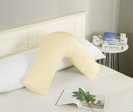 1000TC Premium Ultra Soft V SHAPE Pillowcase - Yellow Cream Kings Warehouse 