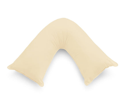 1000TC Premium Ultra Soft V SHAPE Pillowcase - Yellow Cream Kings Warehouse 