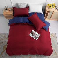 1000TC Reversible Super King Size Blue and Red Duvet Doona Quilt Cover Set Kings Warehouse 
