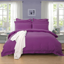 1000TC Tailored Queen Size Purple Duvet Doona Quilt Cover Set Kings Warehouse 