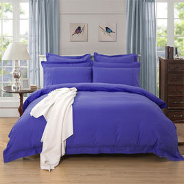 1000TC Tailored Single Size Royal Blue Duvet Doona Quilt Cover Set Kings Warehouse