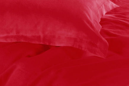 1000TC Tailored Super King Size Red Duvet Doona Quilt Cover Set Kings Warehouse 