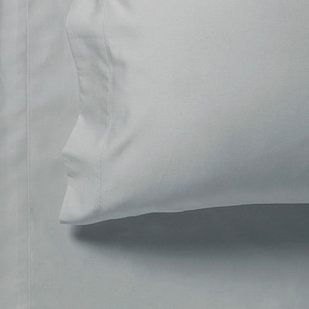 1000TC Ultra Soft Fitted Sheet & 2 Pillowcases Set - King Size Bed - Silver Kings Warehouse 