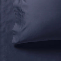 1000TC Ultra Soft Fitted Sheet & Pillowcase Set - King Single Size Bed - Midnight Blue Kings Warehouse 