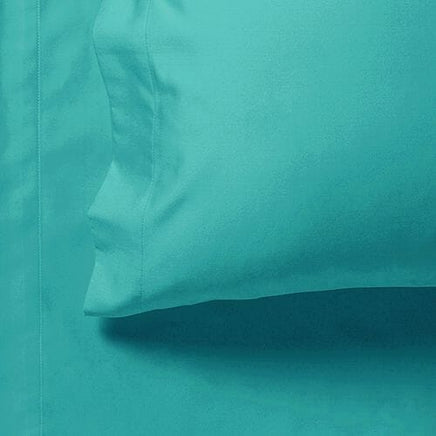 1000TC Ultra Soft King Single Size Bed Teal Flat & Fitted Sheet Set Kings Warehouse 