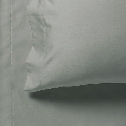 1000TC Ultra Soft Single Size Bed Grey Flat & Fitted Sheet Set Kings Warehouse 