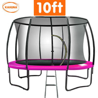 10ft Trampoline Free Ladder Spring Mat Net Safety Pad Cover Round Enclosure Pink Kings Warehouse 