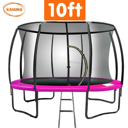 10ft Trampoline Free Ladder Spring Mat Net Safety Pad Cover Round Enclosure Pink Kings Warehouse 