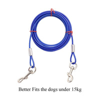 10M Dog Tie Out Cable Leash Lead Tangle Free Outdoor Yard Walking Runing Kings Warehouse 