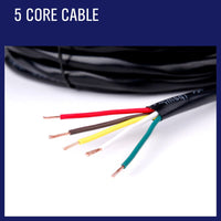 10M X 5 Core Wire Cable Trailer Cable Automotive Boat Caravan Truck Coil V90 PVC Kings Warehouse 