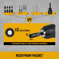 10Pc Magnetic Extension Socket Drill Bit Holder 1/4" Hex Screwdriver Nut Driver Kings Warehouse 