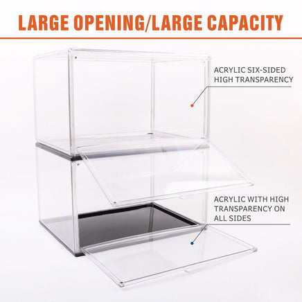 10PC Stackable Shoe Display Box Hard Acrylic Sneaker Storage Containers Case Click Frenzy: The Main Event Kings Warehouse 