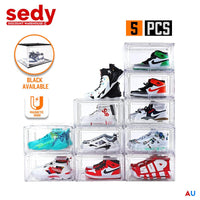 10PC Stackable Shoe Display Box Hard Acrylic Sneaker Storage Containers Case Click Frenzy: The Main Event Kings Warehouse 
