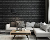 10PCS 3D Foam Black Brick Self Adhesive Home Wallpaper Panels 70 x 77cm Kings Warehouse 