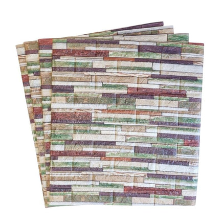 10PCS 3D Foam Patchwork Self Adhesive Home Wallpaper Panels 70 x 77cm Kings Warehouse 