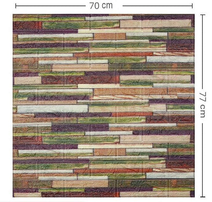 10PCS 3D Foam Patchwork Self Adhesive Home Wallpaper Panels 70 x 77cm Kings Warehouse 