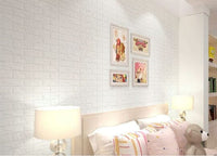 10PCS 3D Foam White Brick Self Adhesive Home Wallpaper Panels 60 x 60cm Kings Warehouse 